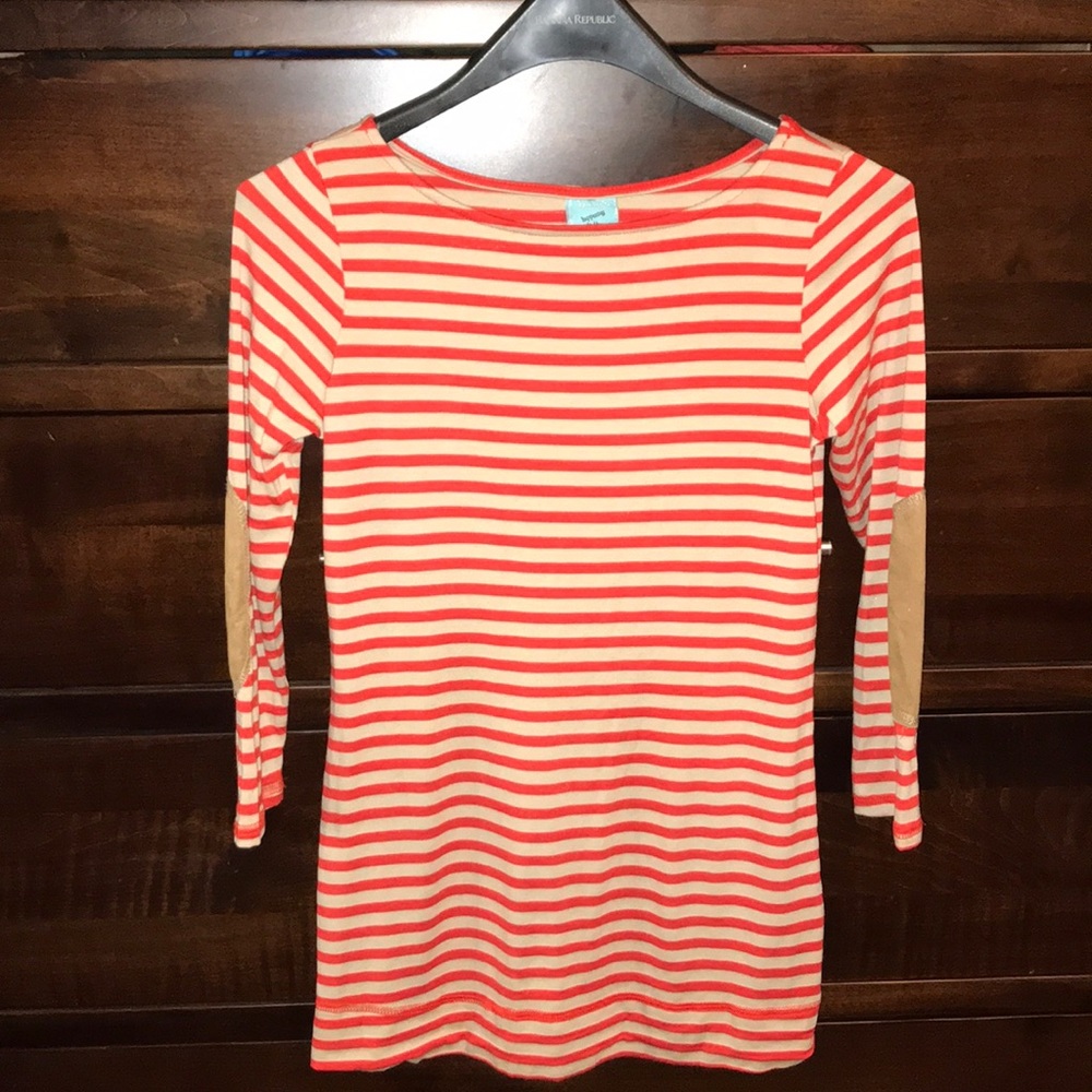 Striped 3/4 sleeves length